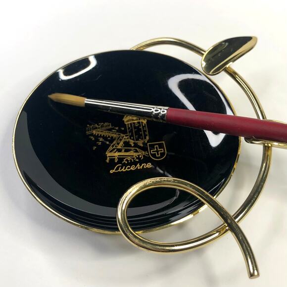 Vintage Retro Deco Atomic Ashtray Lucerne 1950's Mid-Century Modern Unique Decor - Picture 3 of 8